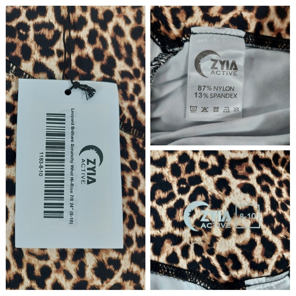 Zyia Active Leopard Brilliant Scrunchy Leggings-What Hi-Rise 7/8 - Picture 9 of 13